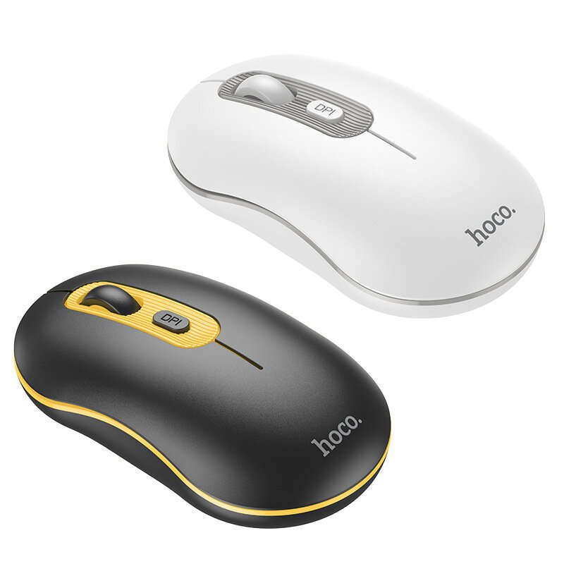 HOCO GM21 2.4G Wireless Mouse 1600 DPI 4D Button Business Mouse Mute Mice for Home Office