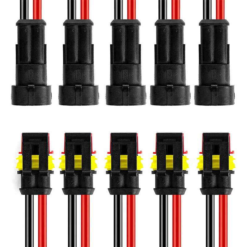 240Pcs 20 Kits 2 Pin Connector Automotive Electrical Connectors Quick Connect 2 Pin Wire Connectors