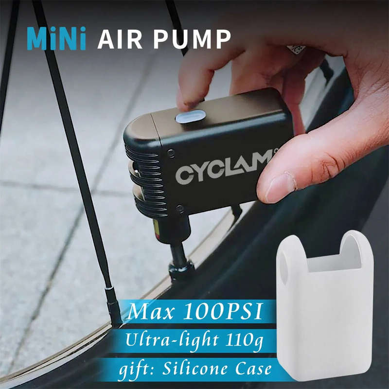 CYCLAMI A2 100PSI Mini Electric Bicycle Air Pump Universal Automatic Rapid Inflation Overheat Protec