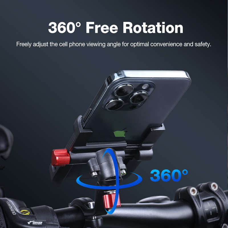 LAOTIE BM2 Universal Bike Phone Holder Four Corners Shockproof Free Rotation 4.0"-7.0" Cellphone Ele