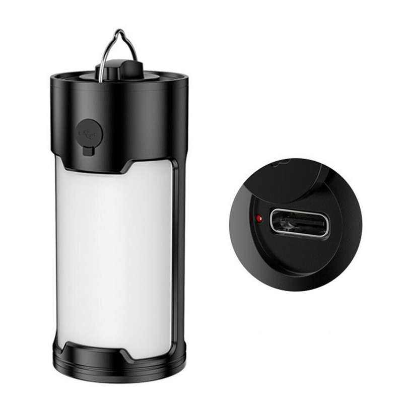 LED Camping Lantern Rechargeable Built-in 18650 Battery Portable Tent Lamp Outdoor Waterproof Campin