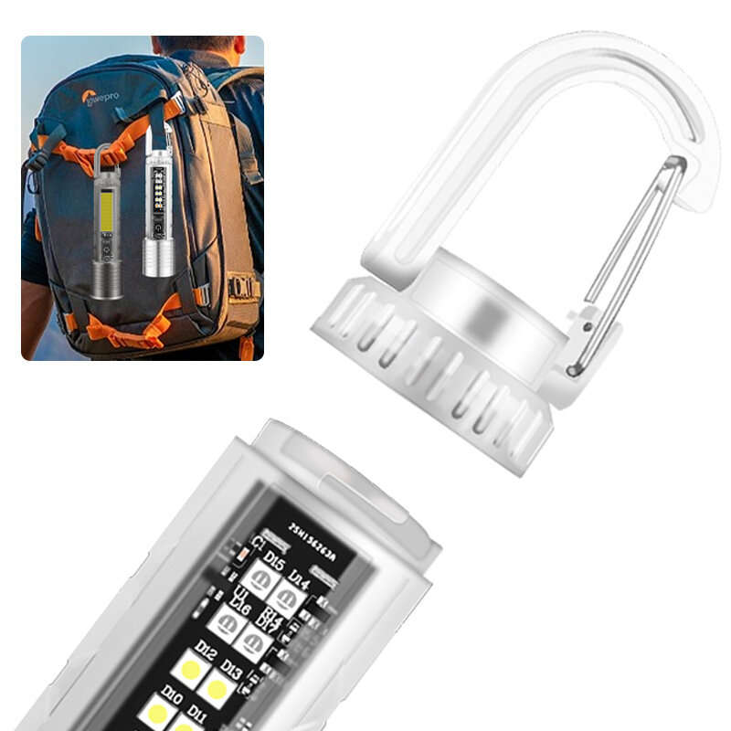 LED Mini Flashlight Type-C USB Rechargeable 1500mAh IPX4 Waterproof (S30B LED)