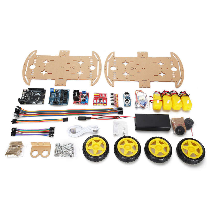 TSCINBUNY Smart Robot Car Starter Kit For Arduino Programming Electronic 4WD Robot Car Robotics Educ