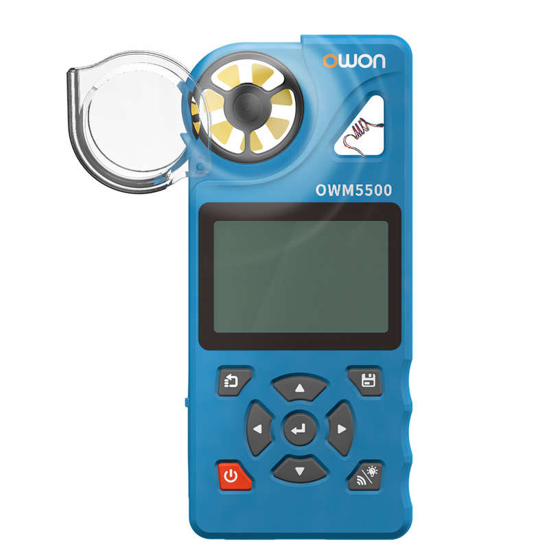 OWON OWM5500 Smart Anemometer 7 Types of Measurements 8000 Sets Data Storage USB Type-C Rechargeable
