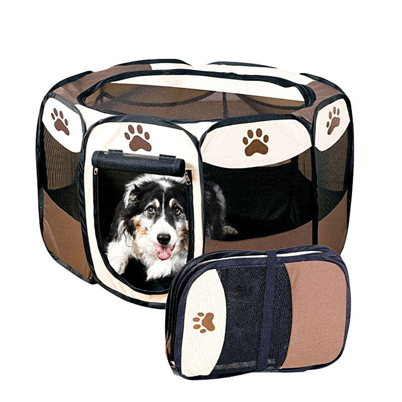 OxGord 45cm Pet Dog Cat Playpen Tent Portable Exercise Fence Kennel Cage Crate