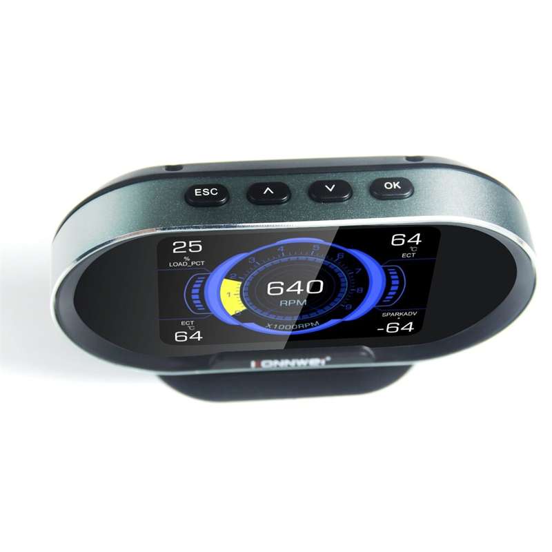 KONNWEI KW206 HUD OBD2 Car Diagnostic Scanner On-Board Computer Gauge DTC Engine Code Reader Voltage