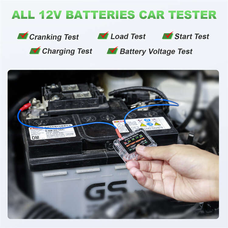 ANCEL BM200 PRO 12V LED Car Battery Tester Monitor Head-Up Display Waterproof SOH SOC Charging Batte
