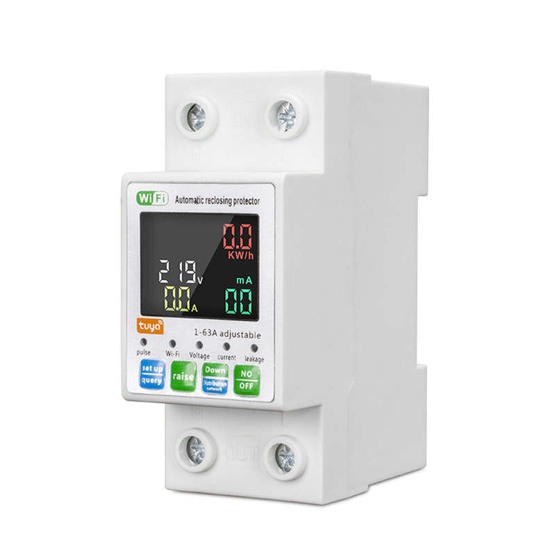 Tuya WiFi Intelligent Circuit Breaker with LCD Display App Control, Four Timing Modes Comprehensive