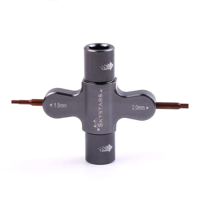 Skystars Quad M5 Wrench 1.5mm/2mm Screwdriver with Built in One Way Bearing Tool for RC Drone FPV Ra