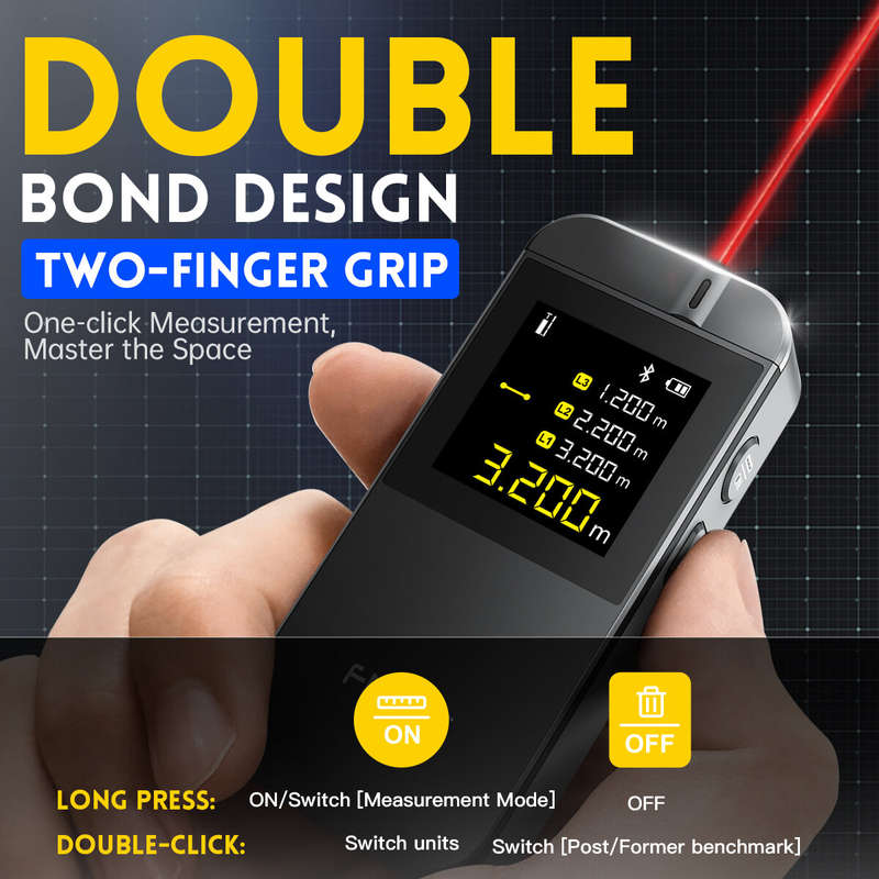 Fnirsi-IR40 Laser Distance Meter with Infrared Measurement and Electronic Ruler for Room Measurement