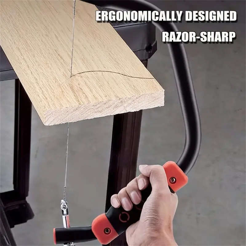 12inch Coping Saw Hand Saw Wire Saw 360-Degree Multi-Directional Cutting with 10 Saw Blades for Wood