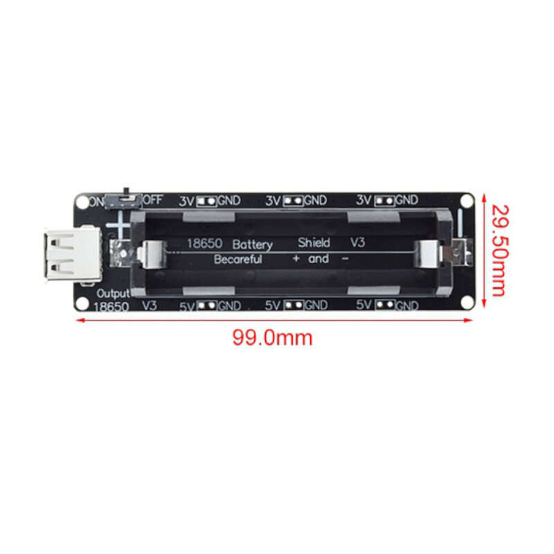 3Pcs ESP32 18650 Lithium Battery Charging Shield 1 Way Mobile Power Expansion Board Module