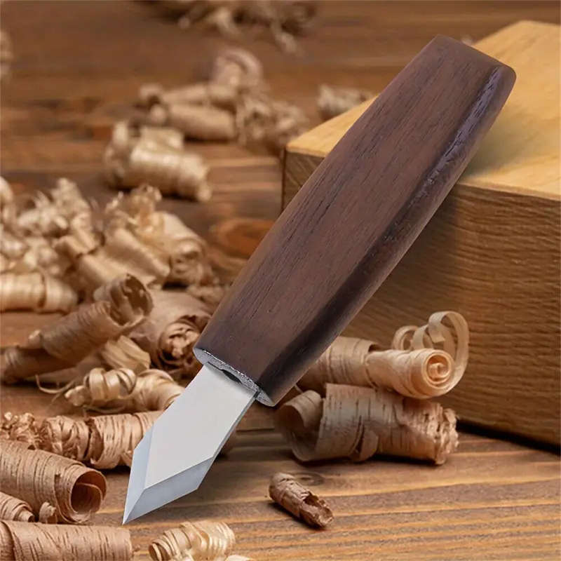 Marking Knife Double Bevel Striking Knife With CR-V Sharp Blade Wooden Handle For Woodworking Carvin