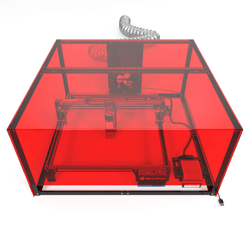 SCULPFUN 720x720x360mm laser engraving machine Enclosure Smoke Exhaust Box Dust-proof box Powerful s