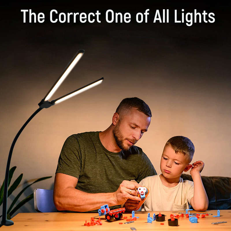 LED Desk Lamp 10 Brightness Levels Dimmable 3 Color Temperatures Eye Protection Study Work Reading L