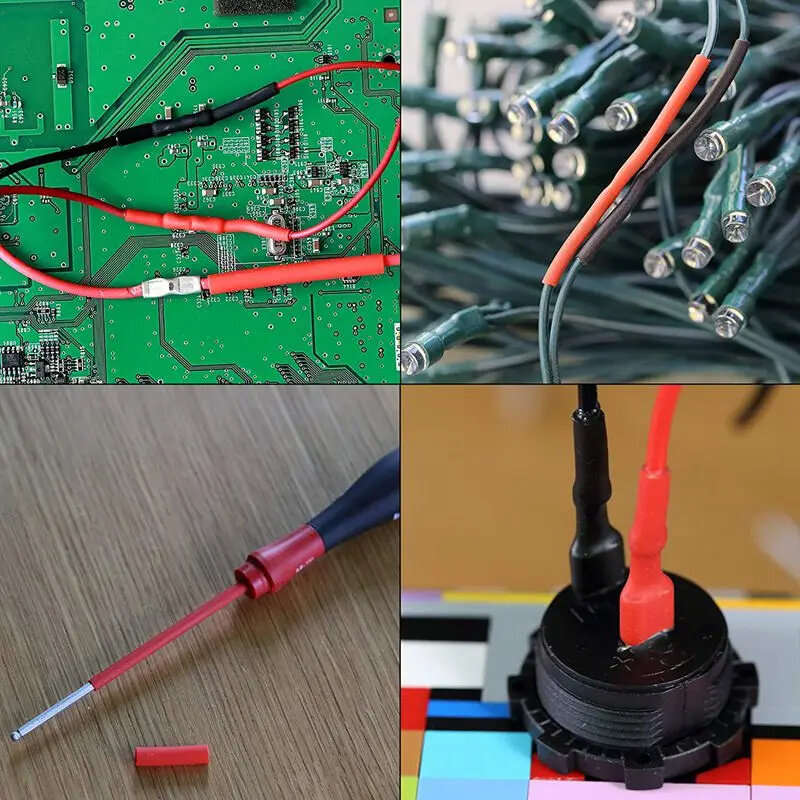 270Pcs 3:1 Shrink Ratio Dual Wall Adhesive Lined Heat Shrink Tubing Tube 3/8" 1/4" 3/16" 1/8" 3/32"