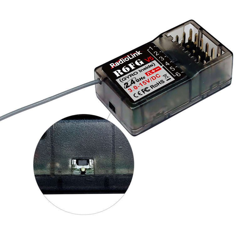 Radiolink R6FG 2.4GHz 6CH FHSS Long Range Reveiver with Gyro for RC Car Boat RC8X RC6GS V2/V3 RC4GS