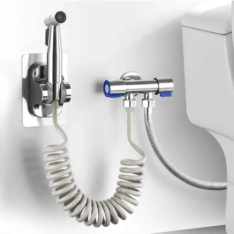 Handheld Bidet Sprayer Set Stainless 304 Steel Spray Gun Shower Handheld Toilet Bidet Faucet Sprayer
