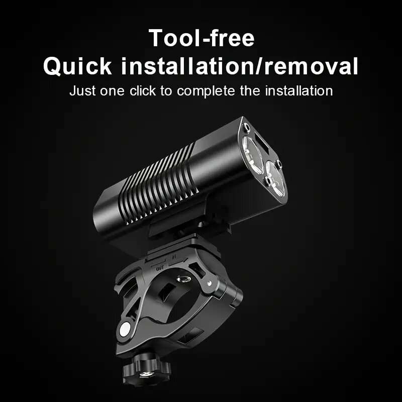 X-TIGER USB Rechargeable Bike Light, Super Bright 1800 Lumen Wide Angle View Bicycle Lights, Easy To