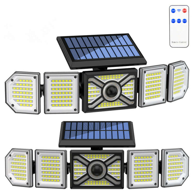 Outdoor Solar Lights Powerful 244Led Lamp Spotlight Sunlight Energy Waterproof For Exterior Garden W