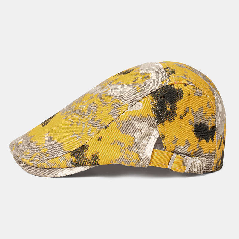 Collrown Beret Caps Print Sun Hat Tie-dye Cap