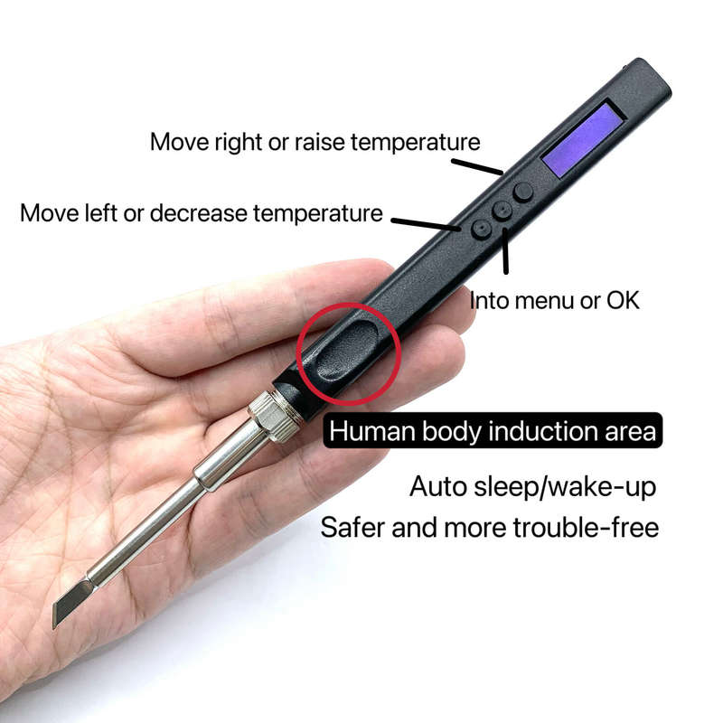 PTS80 T12 Smart Electric Soldering Iron Kit PD 65W DC 72W Adjustable Temperature Portable Solder Wel