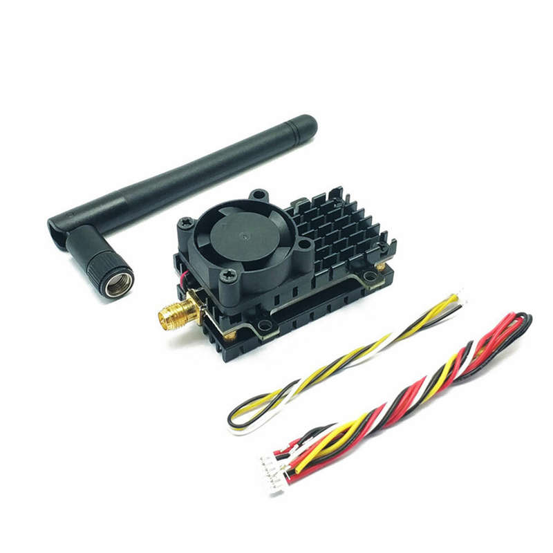 EWRF Long Range FPV System 5.8Ghz 2W FPV Wireless VTX Transmitter 2000mW and 3 Channel Dual Video Ca