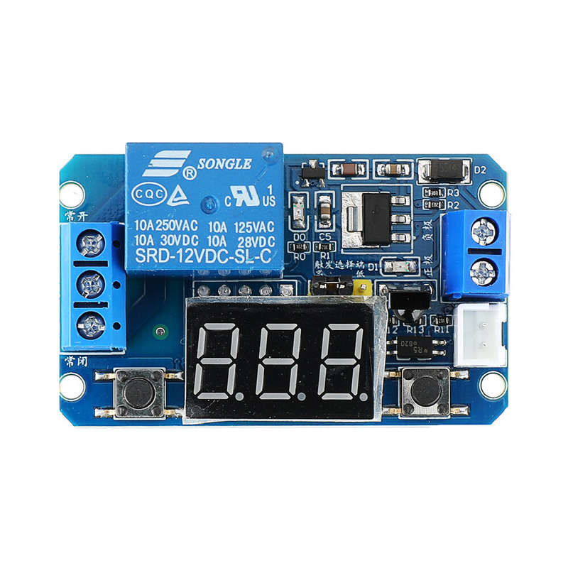 12V DC Infrared Remote Control Full-function Precision Delay Cycle Timing Relay Module with LED Digi