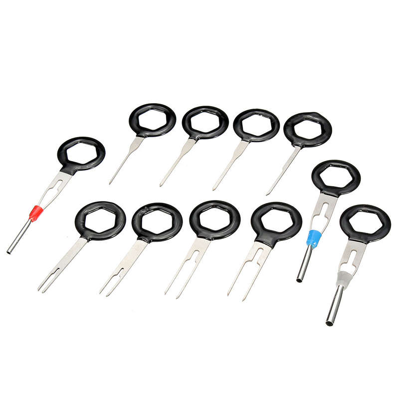 11PCS Terminal Removal Tool Kit High Quality Aluminum Wiring Connector Pin Release Extractor for Car
