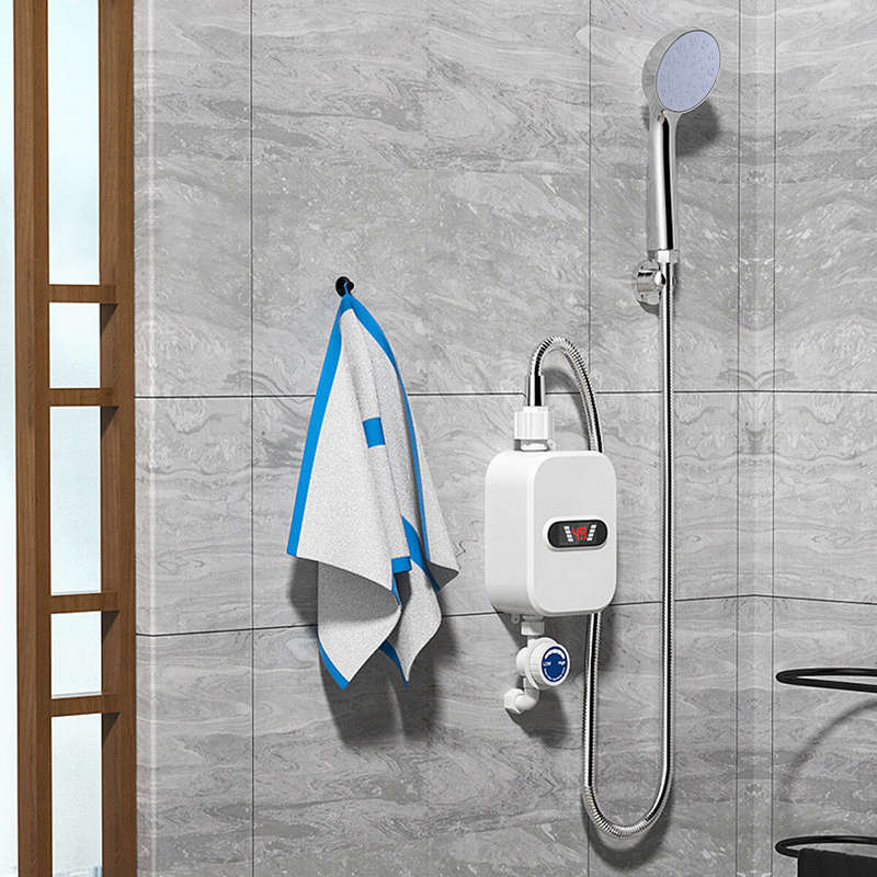 3500W 220V Mini Water Heater Hot Electric Tankless Household Bathroom Faucet with Shower Head LCD Te