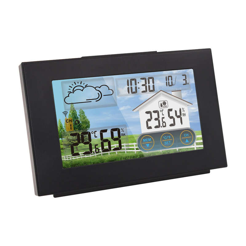 3551A Touch Screen Weather Station Indoor Outdoor Thermometer Hygrometer Wireless Sensor Weather For
