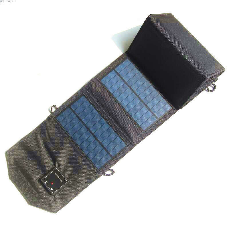 5V 15W USB Solar Chargers with 5 Folding Solar Panel Portable Solar Cell Waterproof Solar Battery Ch