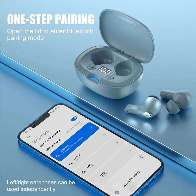 Phoinikas Q16 TWS Wireless Earbuds bluetooth Earphone ANC Noise Cancelling LED Display 40h Play Time