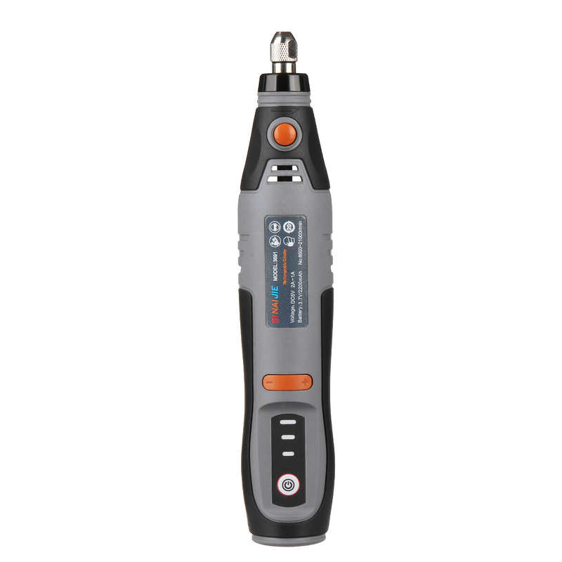 Mini Cordless Rotary Tool 3-Speed Power Rotary Kit LED Light USB Charging For Small Light Projects a