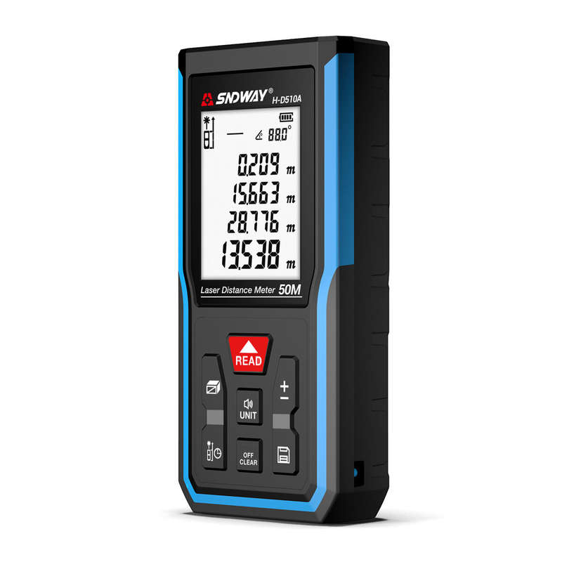 SNDWAY H-D510A/E 50mLaser Distance Meter with Electronic Angle Area Volume Pythagorean Theorem Measu