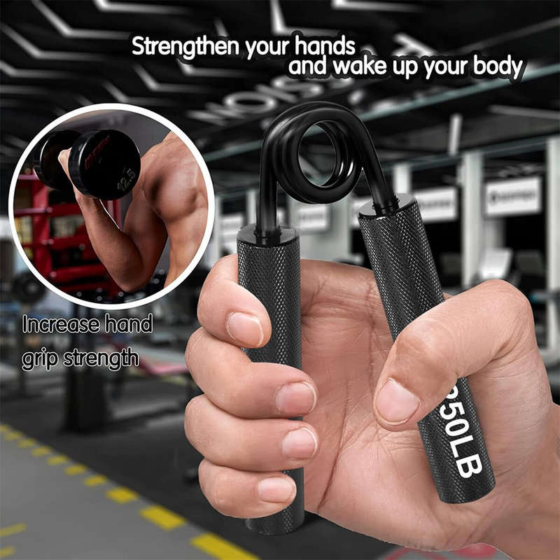 250LB Hand Grip Strengthener Metal Gripper Aluminum Handle Professional Strength Handgrip Finger Tra