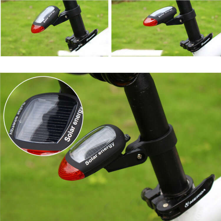BIKEONO Tail Light Bike Light Cycling Safety Solar Tail Light Rechargeable USB Led Bicycle Accessori