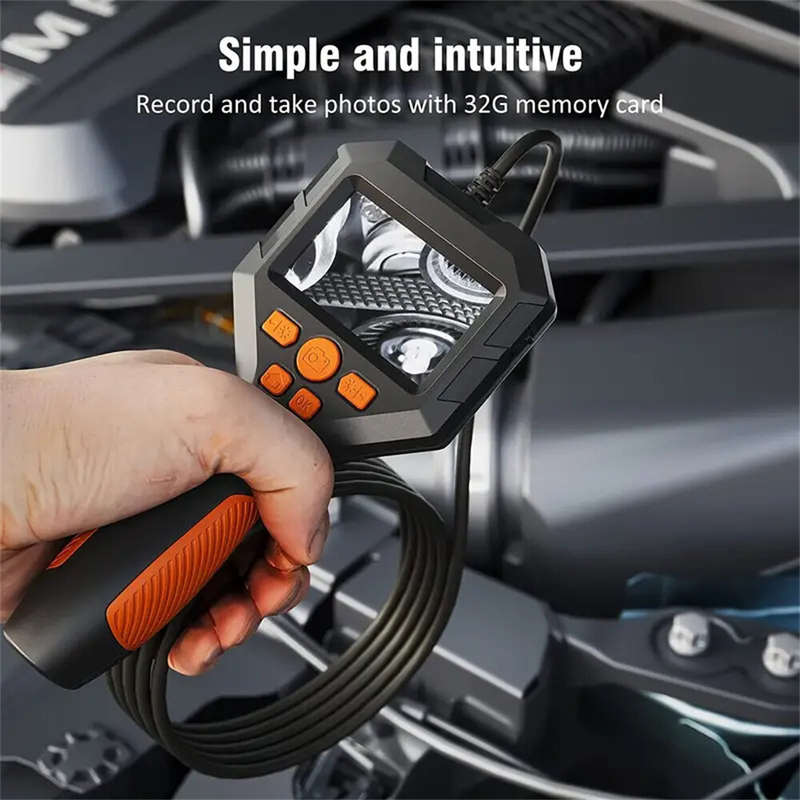 Inspection Camera With Light, Digital Industrial Borescope, Video Endoscope, Scope Camera, 2.8" IPS