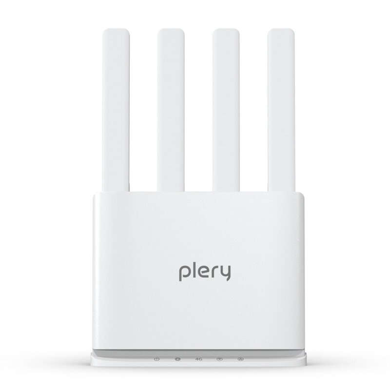 PLERY R605 4G LTE WiFi Router with Nano SIM Card Slot 300Mbps 4 External Antennas Booster 2.4G WiFi6