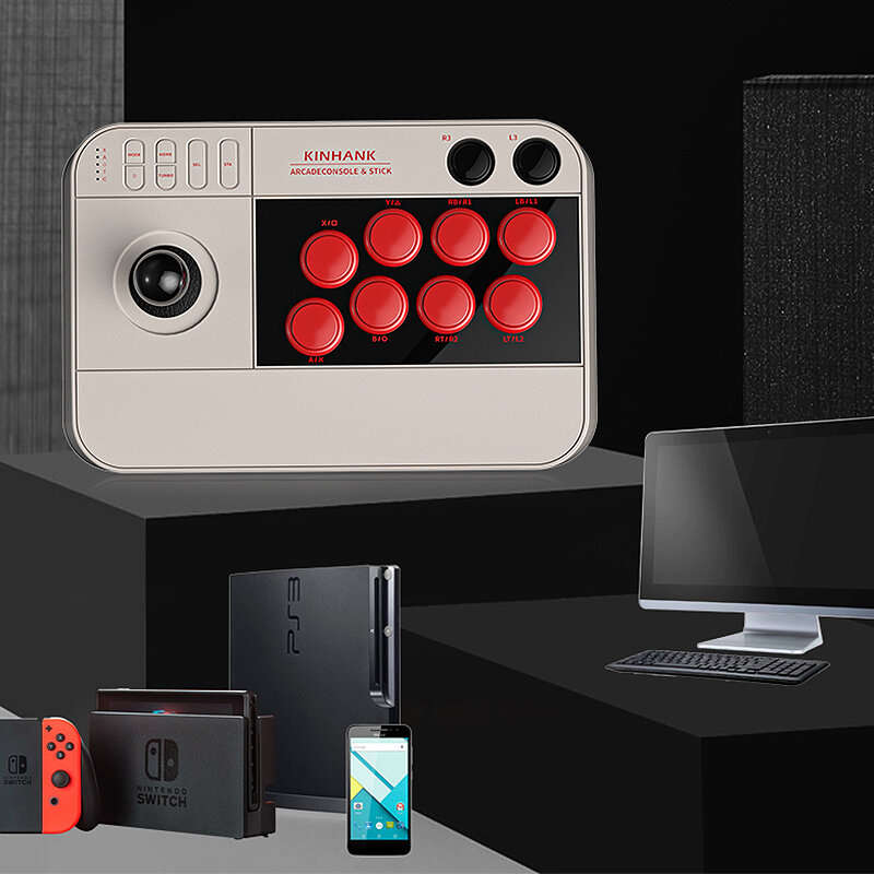 KINHANK Super Console-X Retro Arcade Game Box 64GB Video Game Controller Built-in 50000+ Games Suppo