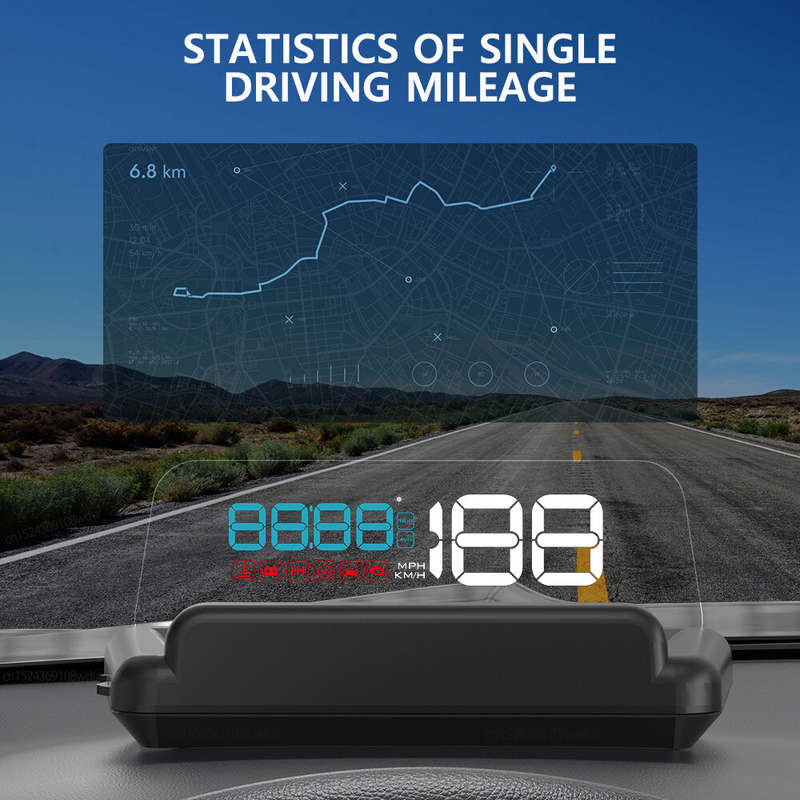 GEYIREN C500 Auto OBD2 HUD Head-Up Display EOBD Windshield Car Speedometer Projector Digital For All