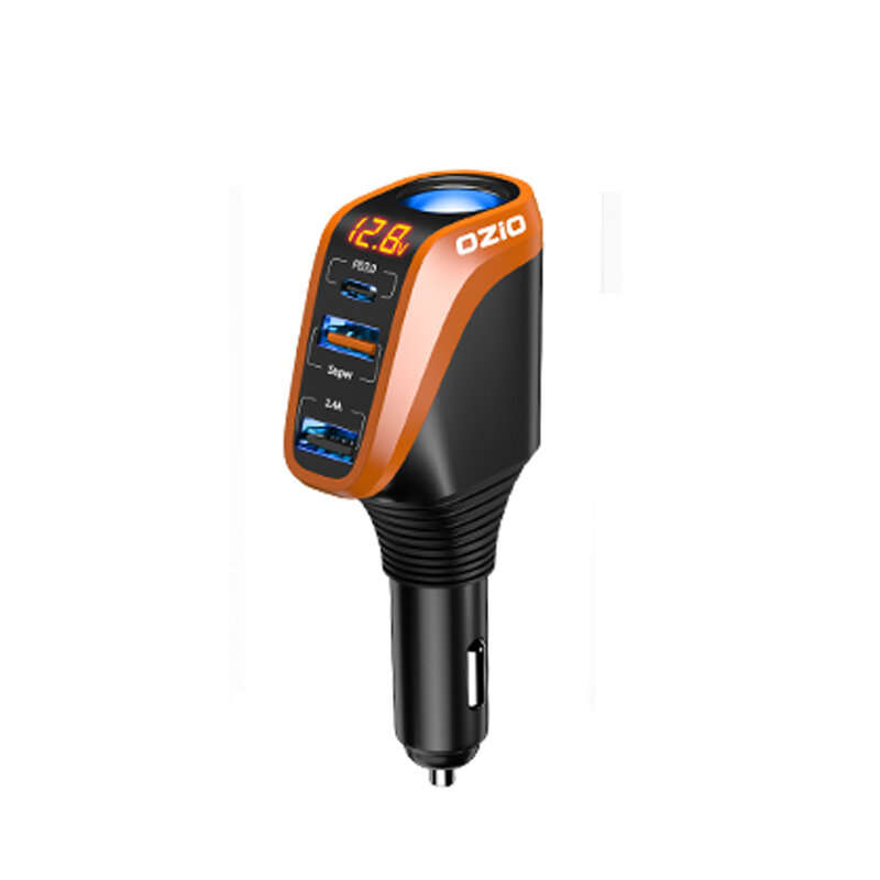 OZIO 12/24V Car Lighter Charger Universal Fast Charging 66W QC3.0 USB PD20W Type-C Power Supply Sock