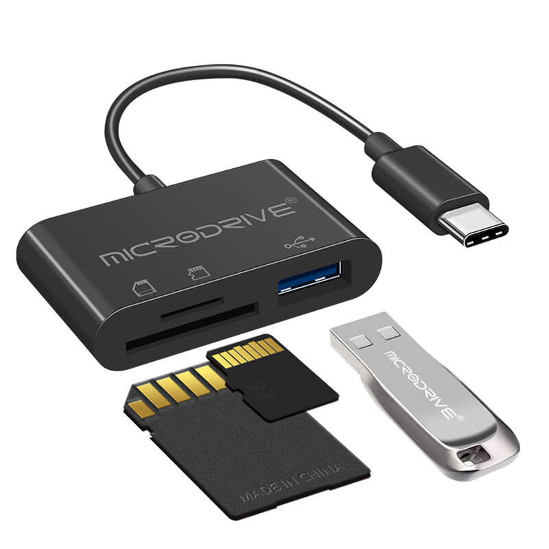 MicroDrive TY1-3 3-in-1 USB Hubs with USB3.0 SD/TF Card Reader Slot for PC Laptop Keyboard Mouse U D
