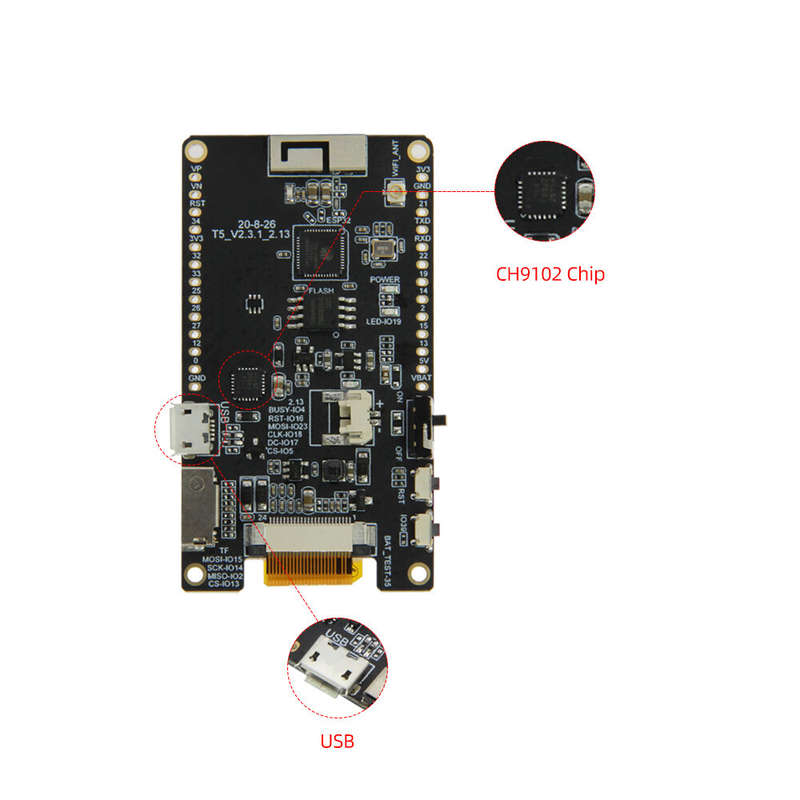 LILYGO TTGO T5 WiFi Wireless Module bluetooth Base ESP-32 ESP32 2.13 e-Paper Display Development Boa
