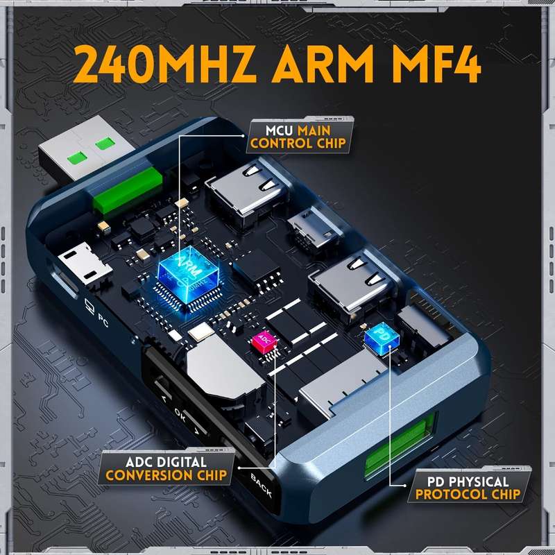 FNIRSI-FNB48P Ammeter Voltmeter USB Tester TYPE-C Fast Charge Detection Trigger Capacity Ripple Meas