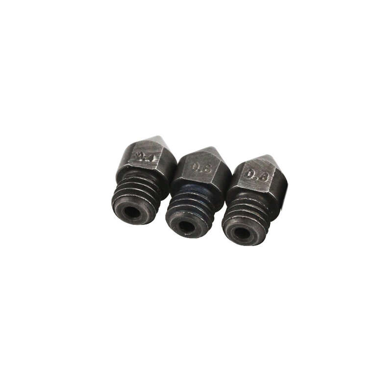0.4mm/0.6mm/0.8mm 1.75mm Hardened Steel Nozzle for Creality CR-10/Ender3 Anet/Makerbot 3D Printer Pa