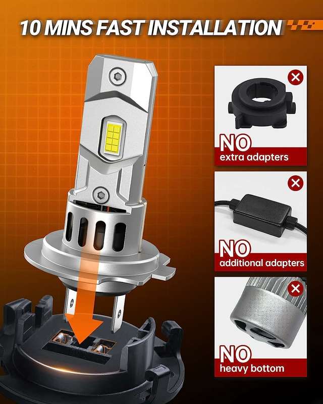 SEALIGHT X3S H7 18000 LM 6500K Cool White LED Car Headlight Modification Parts Automotive Front Ligh