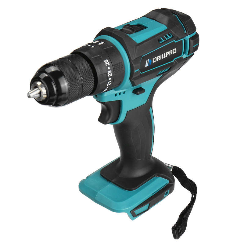 Drillpro 10mm Chuck Impact Drill 350N.m Cordless Electric Drill For Mak18V Battery 4000RPM LED Light