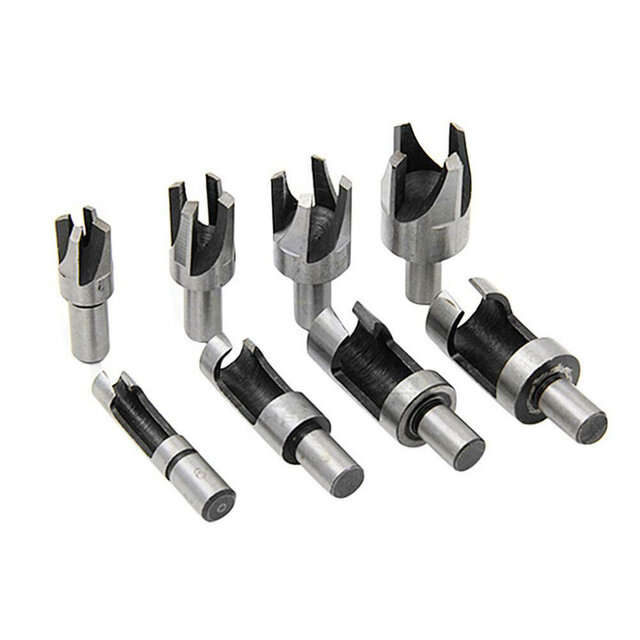 8PCS HSS Cork Drill Bit Set Wood Plug Cutter Drill Cutting Tool Drill Bit Set Bored Hole Tenon Drill
