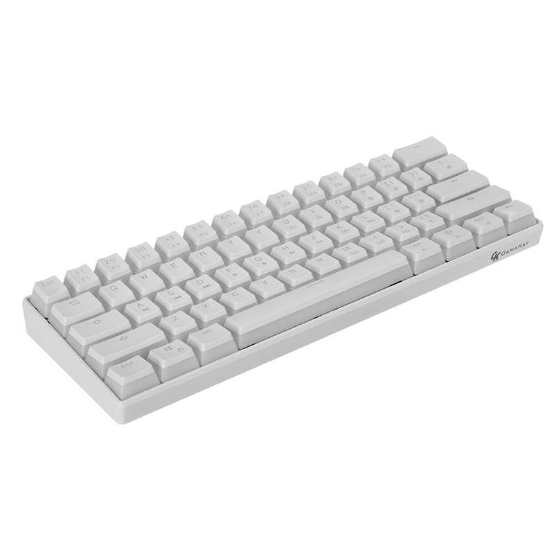 GAMAKAY MK61 Wired Mechanical Keyboard Gateron Optical Switch Pudding Keycaps RGB 61 Keys Hot Swappa